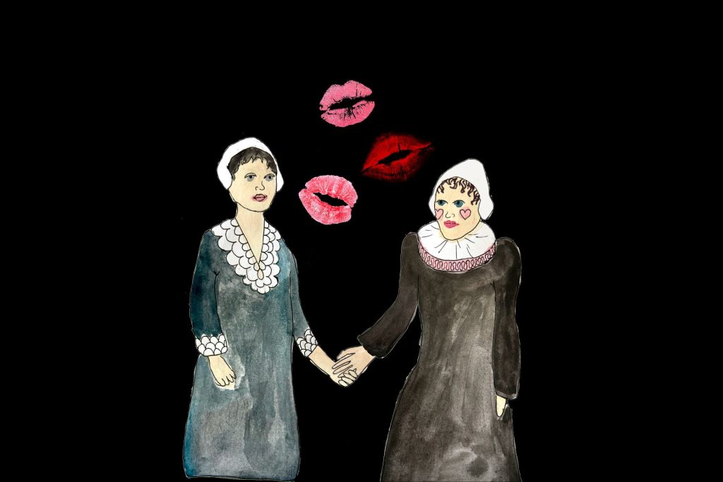 Tekening van Cornelia en Elisabeth
