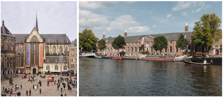 V.l.n.r.: foto De Nieuwe Kerk Amsterdam © Tomek Dersu Aaron. Foto H’ART Museum © Eva Bloem.
