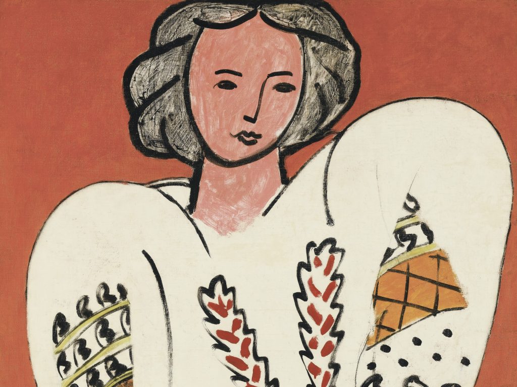 Henri Matisse, La Blouse roumaine, avril 1940. Collection Centre Pompidou. Domaine public. Photo © Centre Pompidou, MNAM-CCI/Philippe Migeat/Dist. GrandPalaisRmn