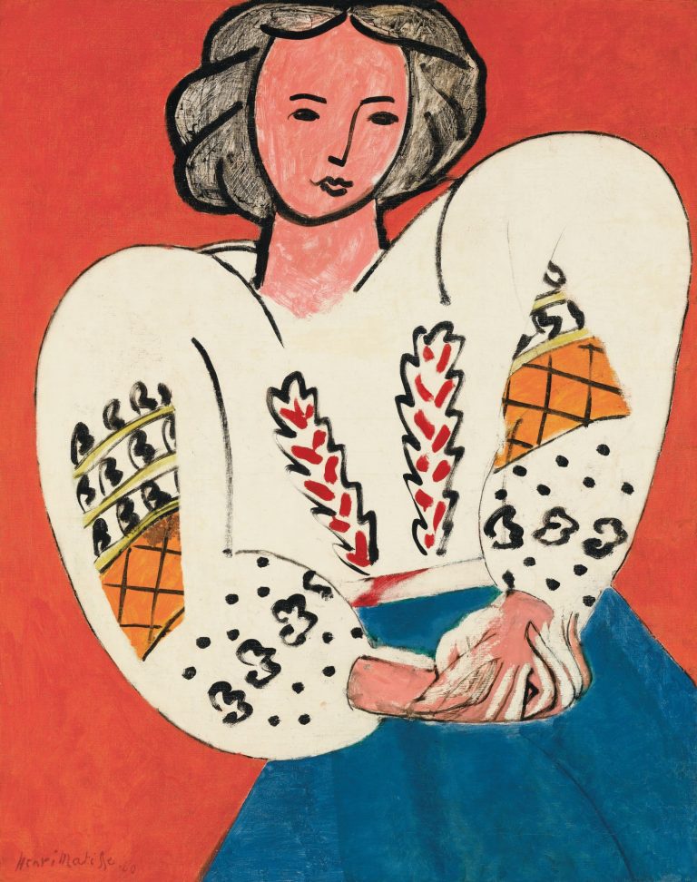 Henri Matisse, La Blouse roumaine, avril 1940. Collection Centre Pompidou. Domaine public. Photo © Centre Pompidou, MNAM-CCI/Philippe Migeat/Dist. GrandPalaisRmn