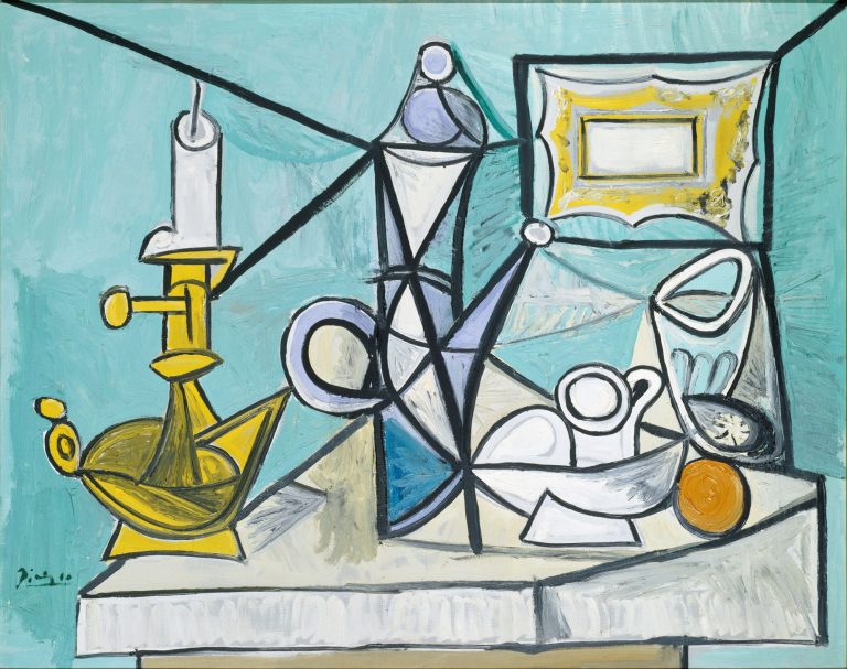 Pablo Picasso, Nature morte au bougeoir, 08 avril 1944. Collection Centre Pompidou © Succession Picasso. Photo © Centre Pompidou, MNAM-CCI/Jacqueline Hyde/Dist. GrandPalaisRmn
