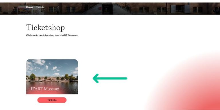H'ART Museum ticketshop pagina